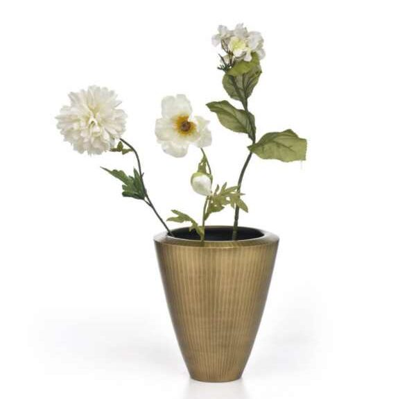 Antique Long Brass Mia Vase Large
