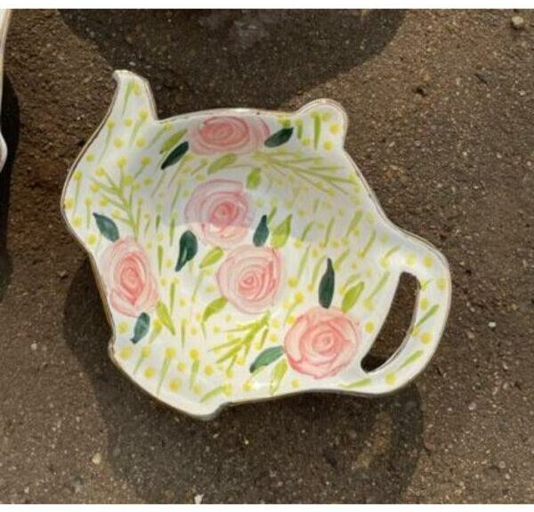 All About Hand painted tea bag holder from The Gallery Store