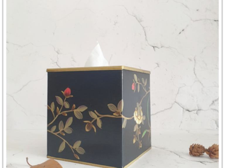 Elevate Your Bathroom Decor with Hand-Painted Tissue Boxes